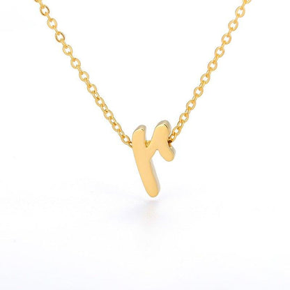 Collier pendentif lettre initiale plaqué or - MonPendentif