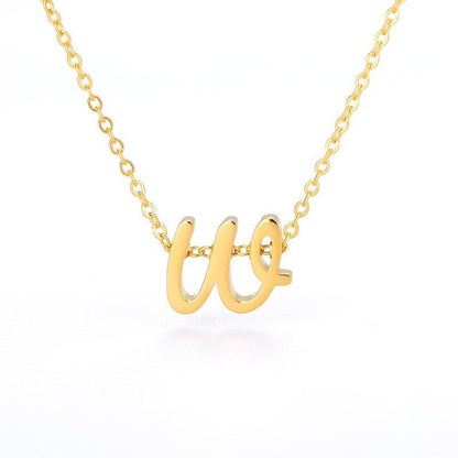 Collier pendentif lettre initiale plaqué or - MonPendentif