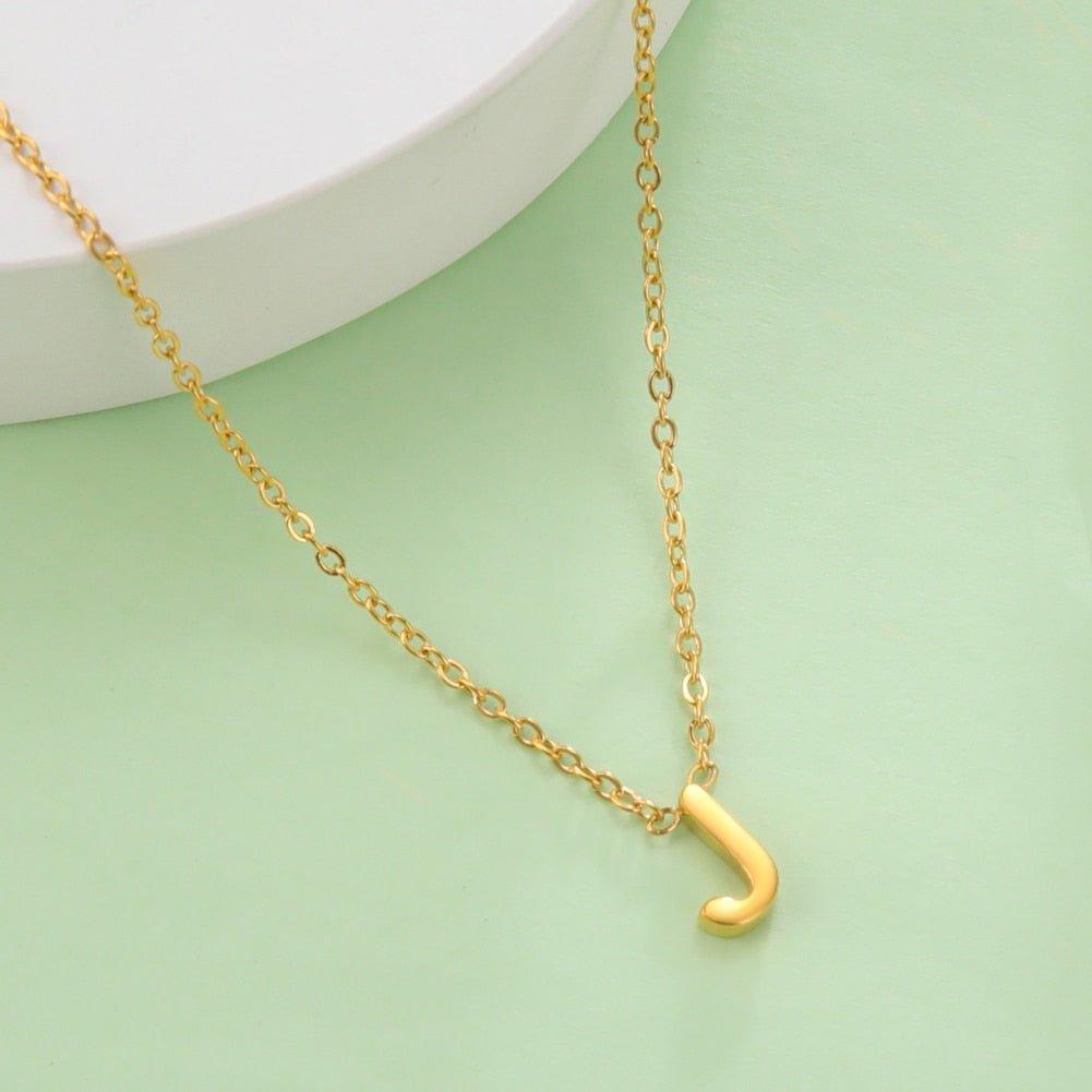 Collier pendentif lettre initiale solitaire - MonPendentif