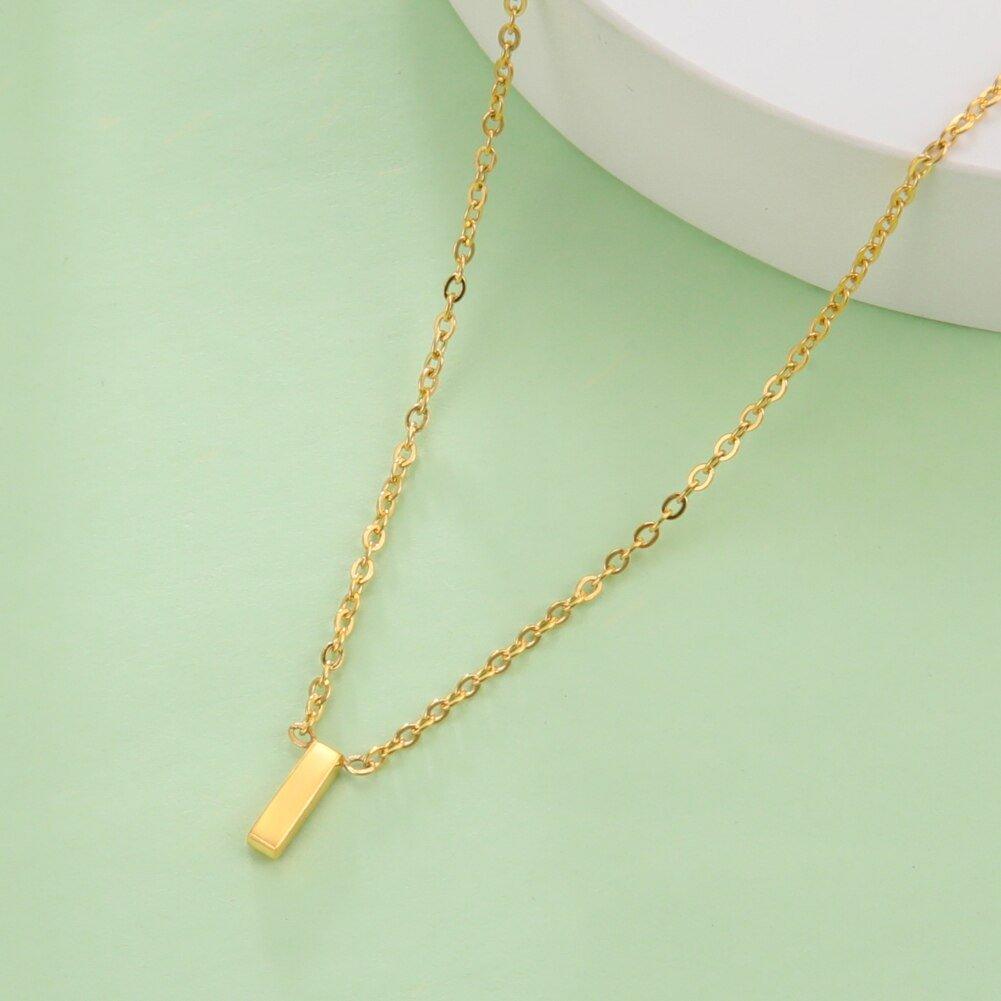 Collier pendentif lettre initiale solitaire - MonPendentif