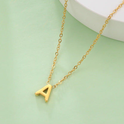 Collier pendentif lettre initiale solitaire - MonPendentif