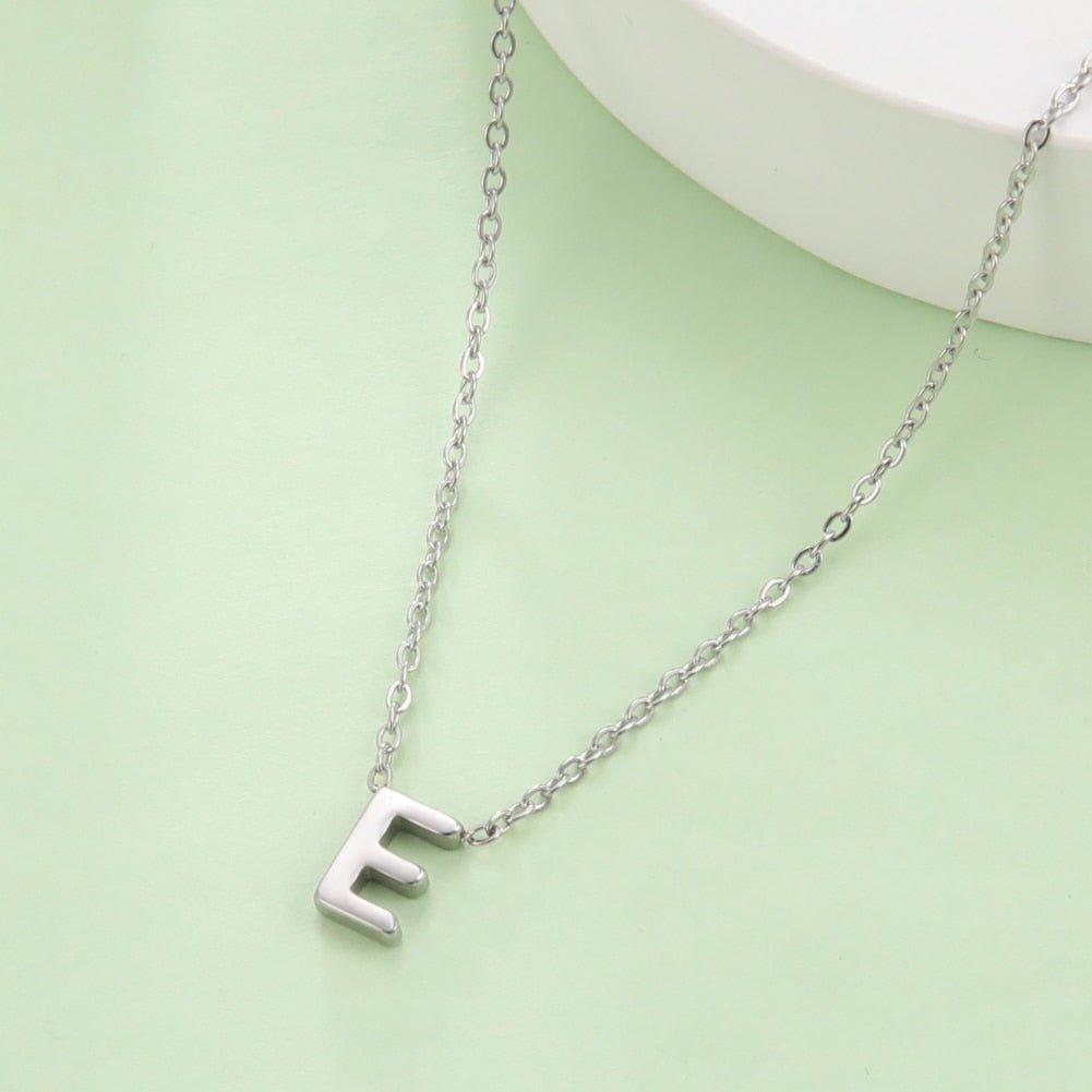 Collier pendentif lettre initiale solitaire - MonPendentif