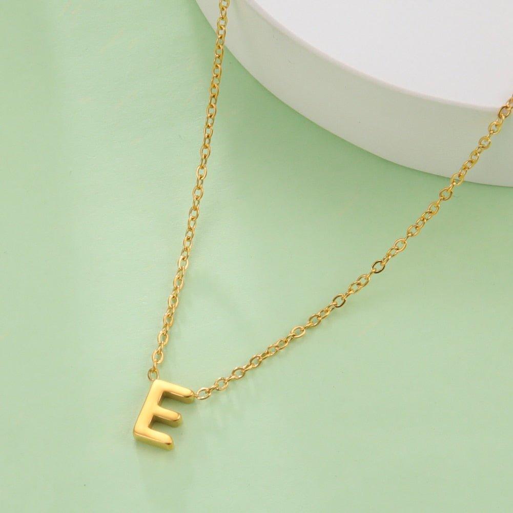 Collier pendentif lettre initiale solitaire - MonPendentif
