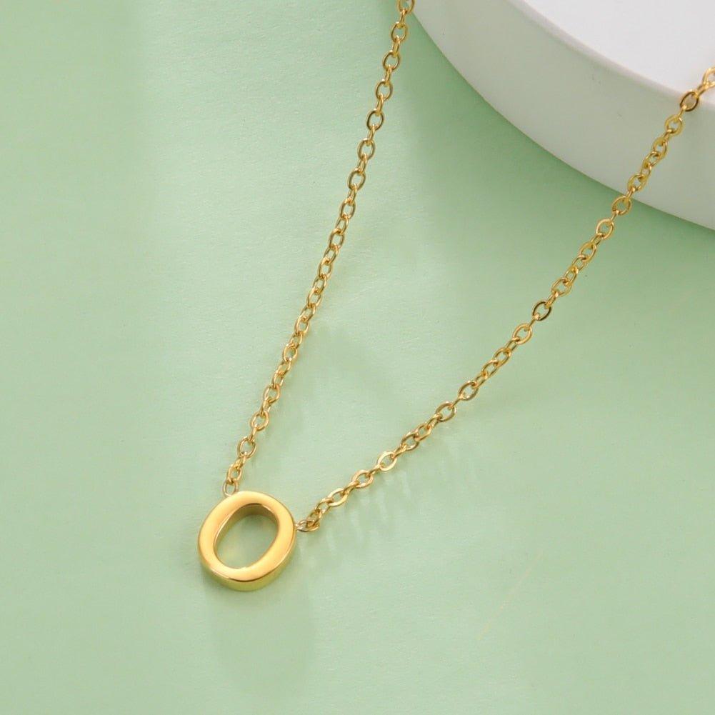 Collier pendentif lettre initiale solitaire - MonPendentif