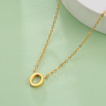 Collier pendentif lettre initiale solitaire - MonPendentif