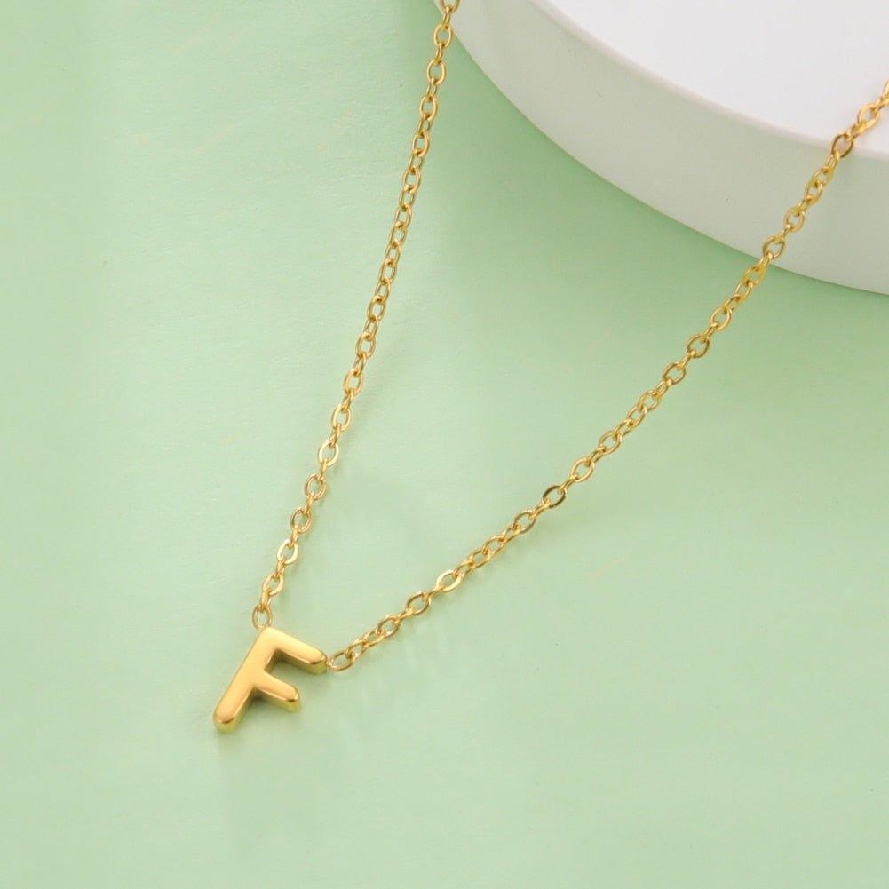 Collier pendentif lettre initiale solitaire - MonPendentif