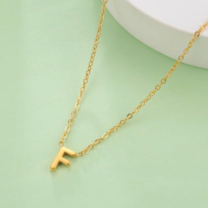 Collier pendentif lettre initiale solitaire - MonPendentif