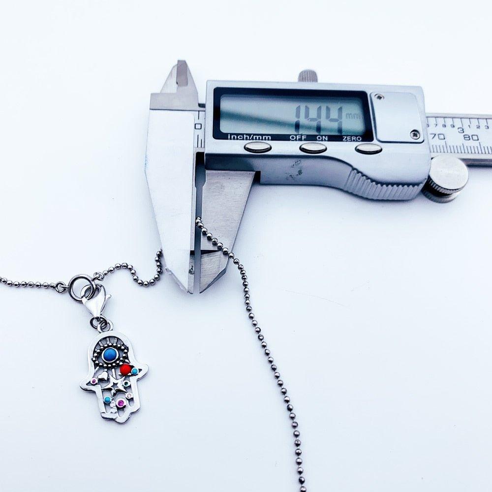 Collier pendentif main de fatma bohème en argent 925