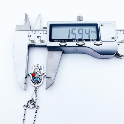 Collier pendentif main de fatma bohème en argent 925