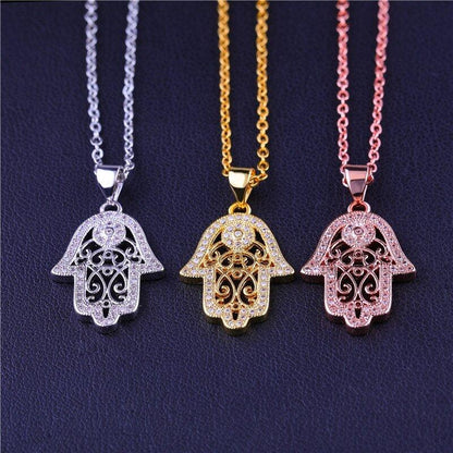 Collier pendentif maint de fatma mosaïque
