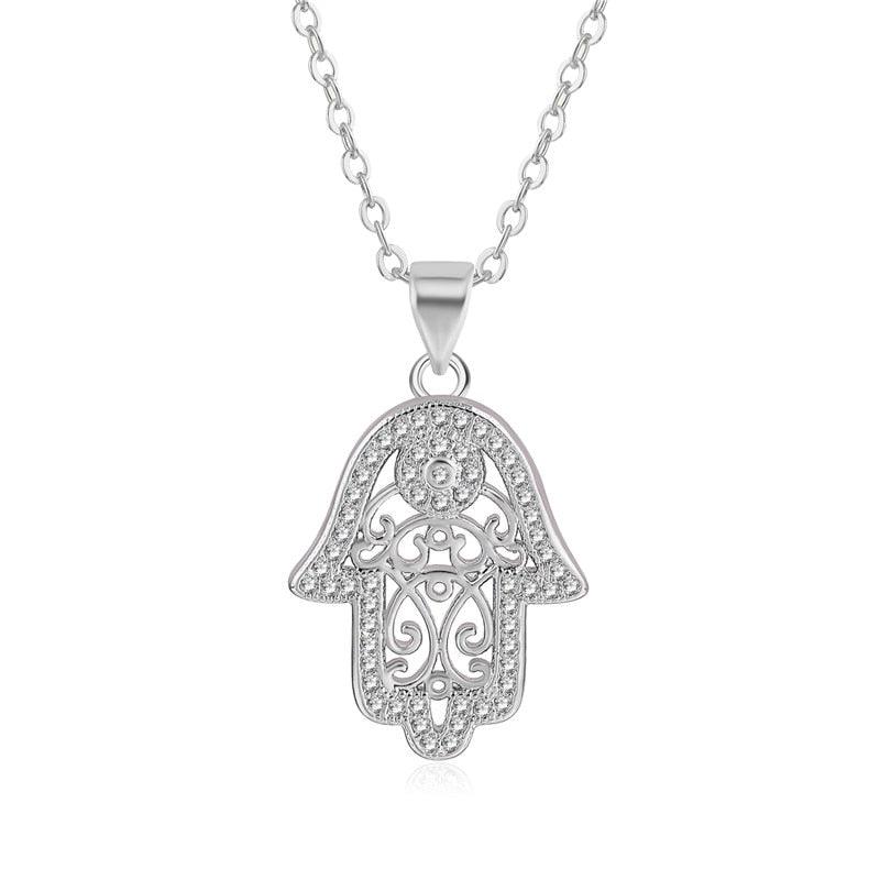 Collier pendentif maint de fatma mosaïque - MonPendentif