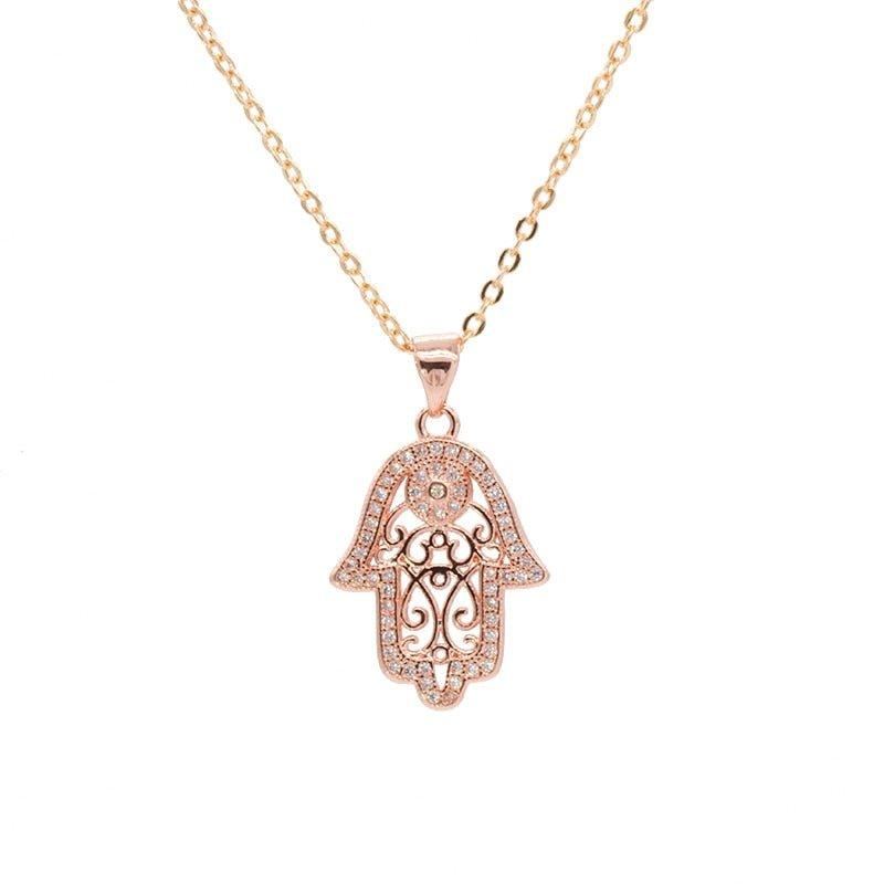 Collier pendentif maint de fatma mosaïque - MonPendentif