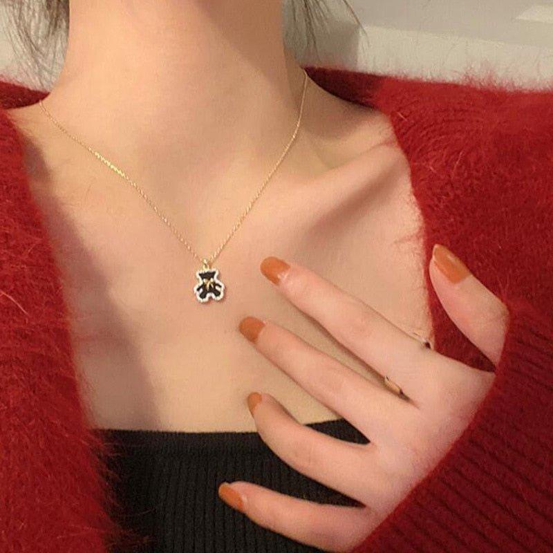 Collier pendentif ourson coréen