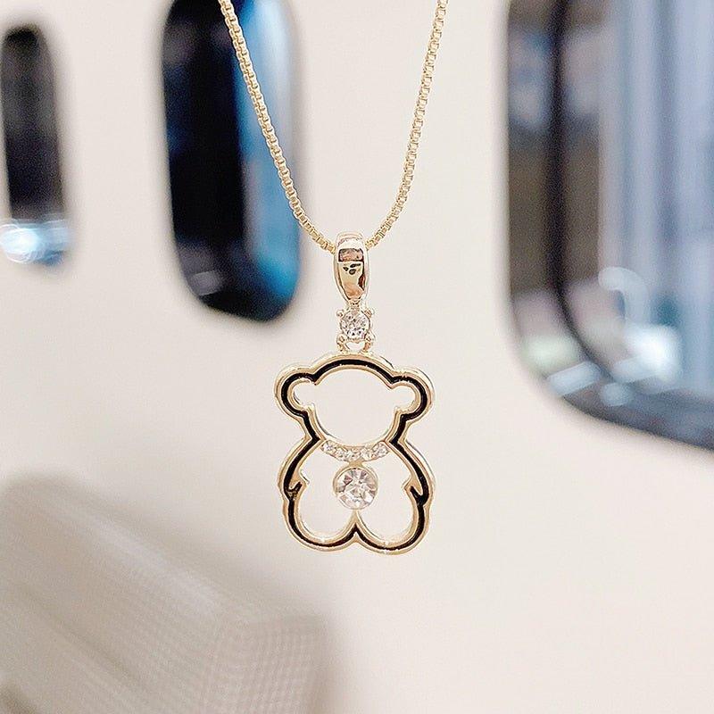 Collier pendentif ourson creux en or 14k - MonPendentif