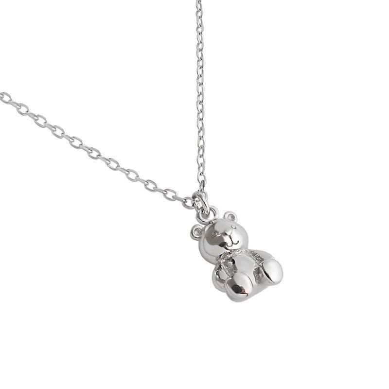 Collier pendentif ourson mignon argent 925 plaqué or - MonPendentif