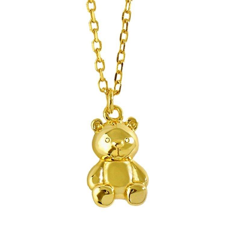 Collier pendentif ourson mignon plaqué or / argent - MonPendentif