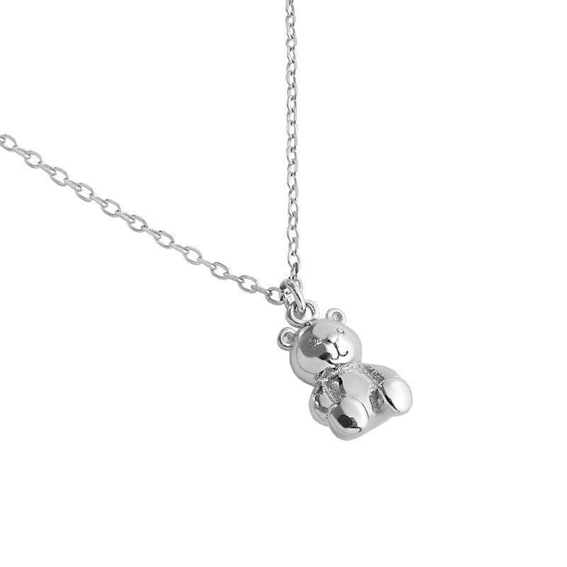 Collier pendentif ourson mignon plaqué or / argent - MonPendentif