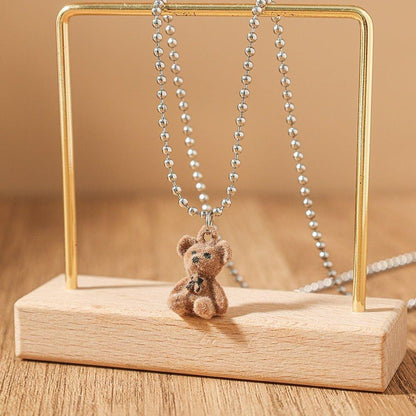 Collier pendentif ourson mini peluche