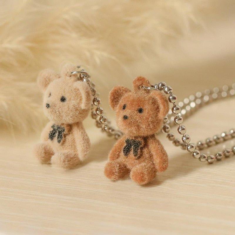 Collier pendentif ourson mini peluche