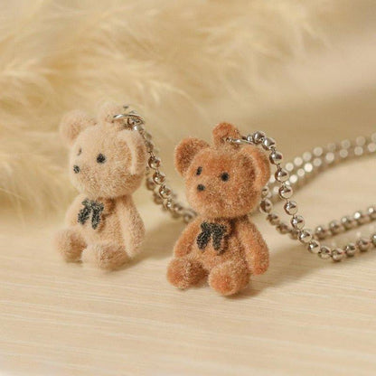 Collier pendentif ourson mini peluche