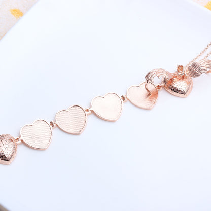 Collier pendentif porte photo cœur ailes argent / or / or rose