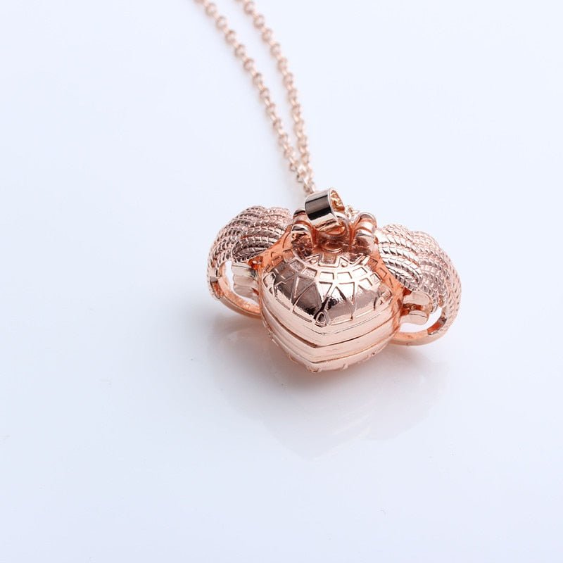 Collier pendentif porte photo cœur ailes argent / or / or rose - MonPendentif