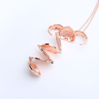 Collier pendentif porte photo cœur ailes argent / or / or rose