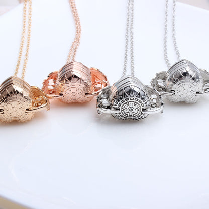 Collier pendentif porte photo cœur ailes argent / or / or rose