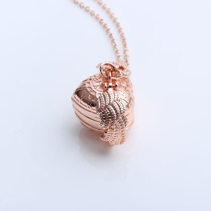 Collier pendentif porte photo cœur ailes argent / or / or rose