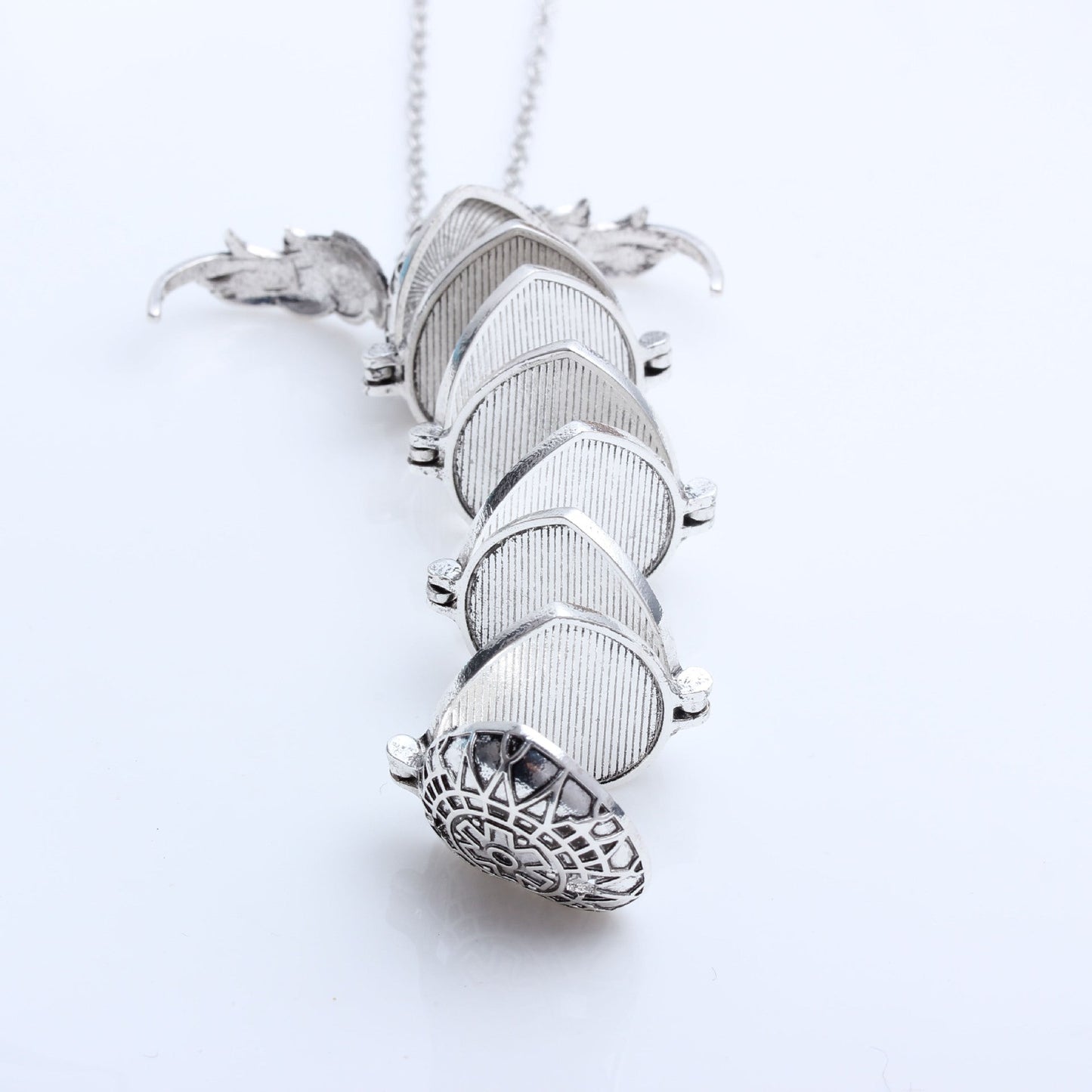 Collier pendentif porte photo cœur ailes argent / or / or rose