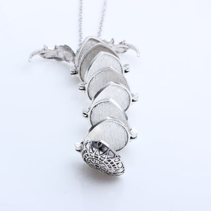 Collier pendentif porte photo cœur ailes argent / or / or rose