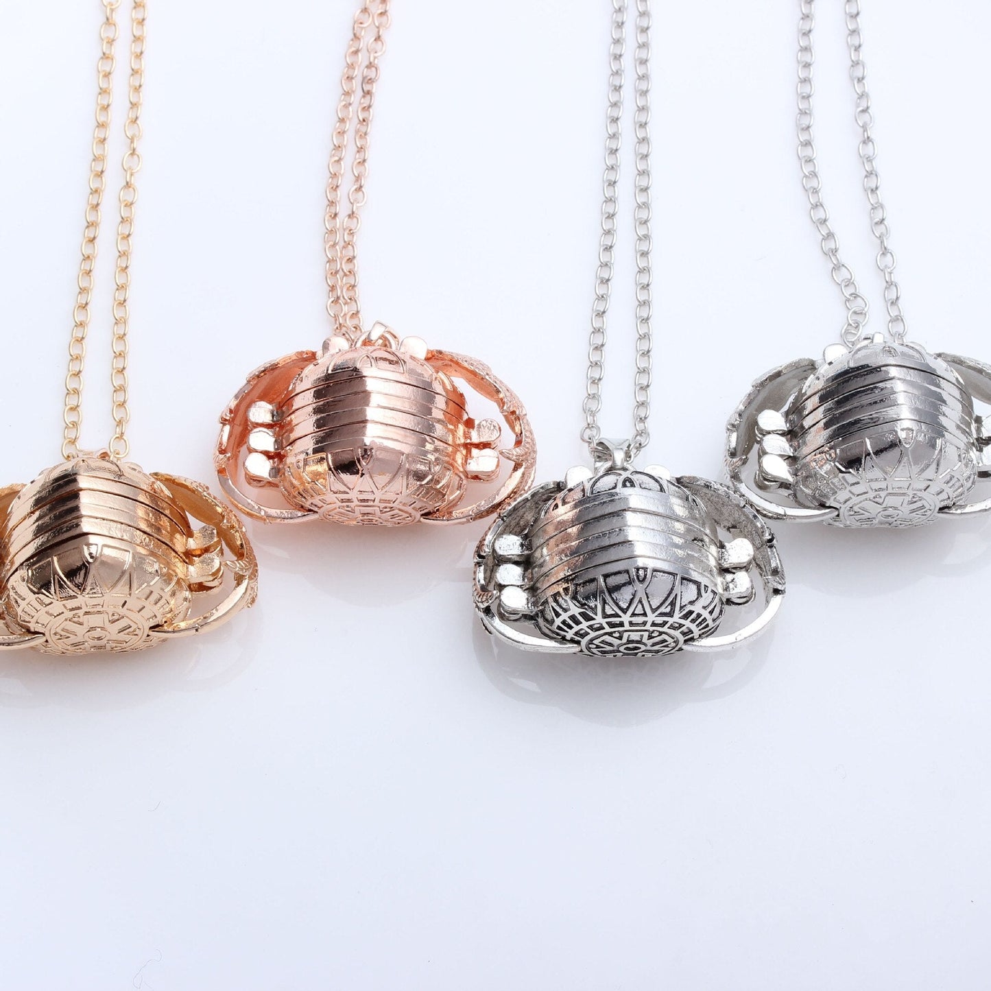 Collier pendentif porte photo cœur ailes argent / or / or rose