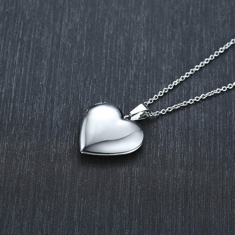 Collier pendentif porte photo cœur plaqué or / argent - MonPendentif
