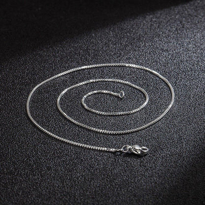 Collier pendentif renard cristal central en argent 925