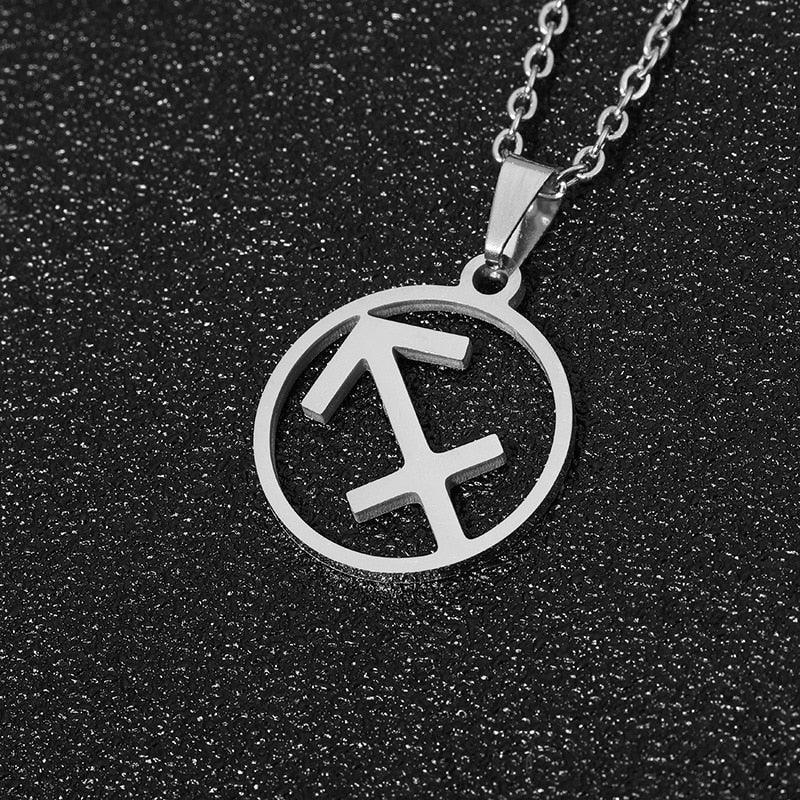 Collier pendentif signe astrologique rond creux - MonPendentif