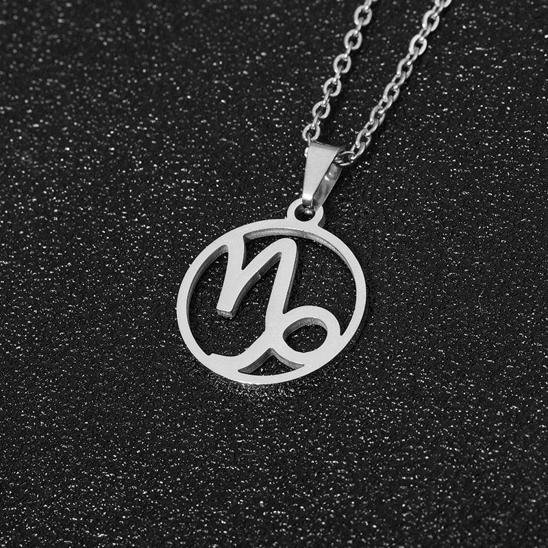 Collier pendentif signe astrologique rond creux - MonPendentif