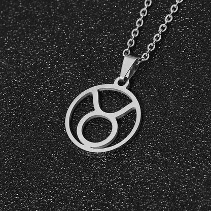 Collier pendentif signe astrologique rond creux - MonPendentif
