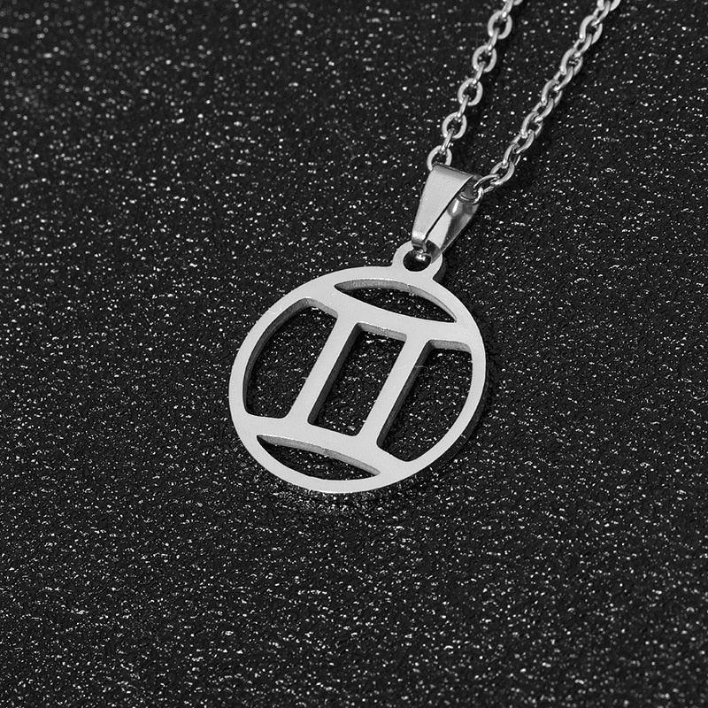 Collier pendentif signe astrologique rond creux - MonPendentif