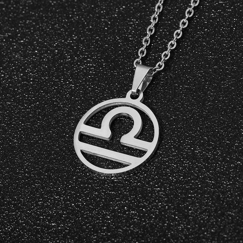 Collier pendentif signe astrologique rond creux - MonPendentif