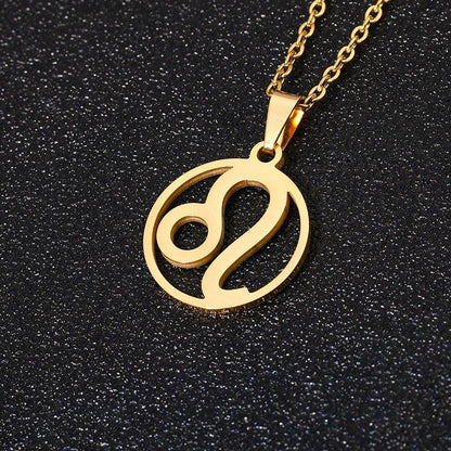 Collier pendentif signe astrologique rond creux - MonPendentif
