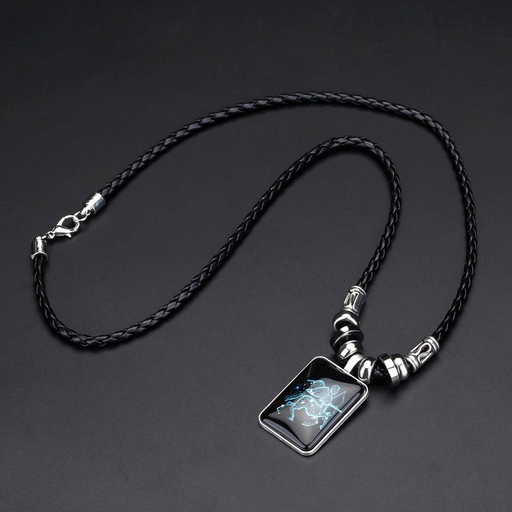 Collier pendentif signe astrologique rond plein minimaliste moderne
