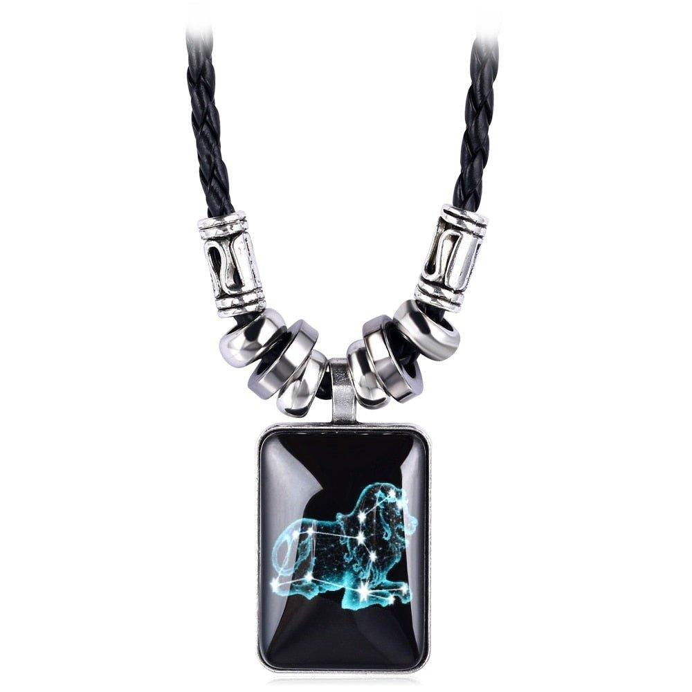 Collier pendentif signe astrologique rond plein minimaliste moderne - MonPendentif
