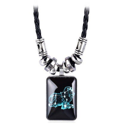 Collier pendentif signe astrologique rond plein minimaliste moderne - MonPendentif