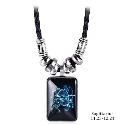 Collier pendentif signe astrologique rond plein minimaliste moderne - MonPendentif