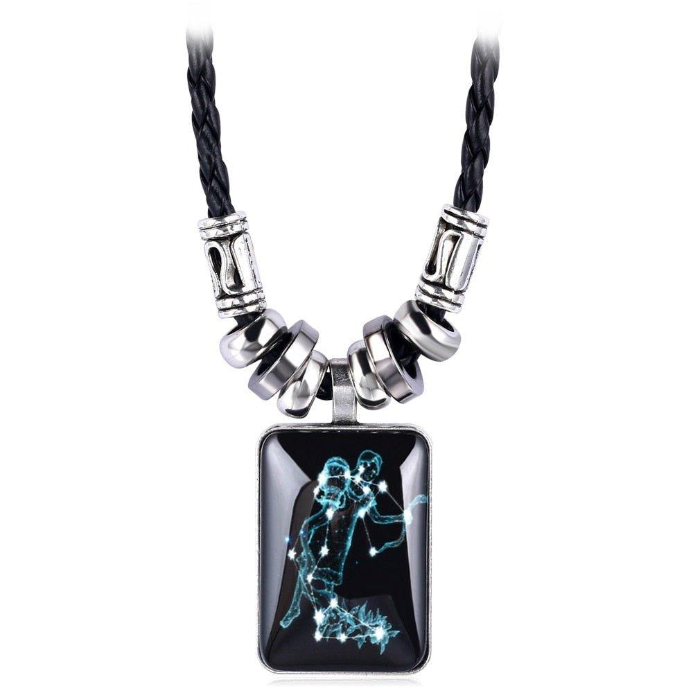 Collier pendentif signe astrologique rond plein minimaliste moderne - MonPendentif