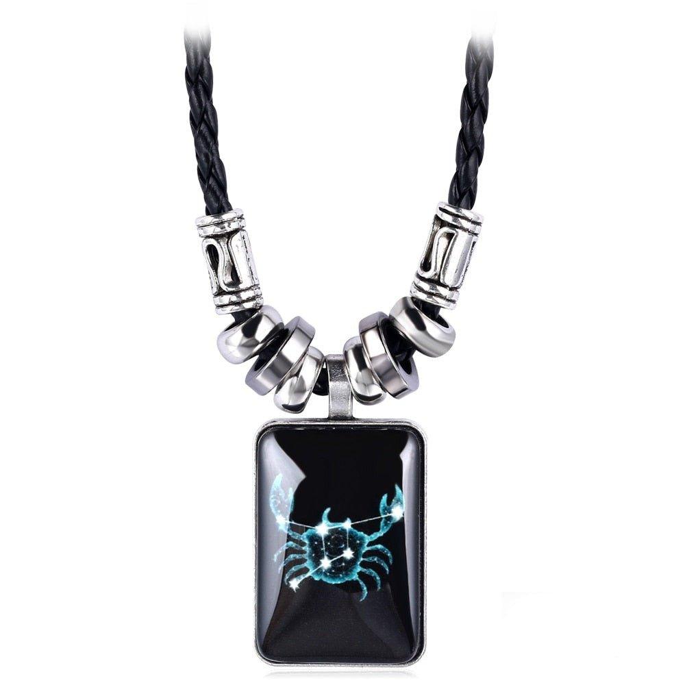 Collier pendentif signe astrologique rond plein minimaliste moderne - MonPendentif