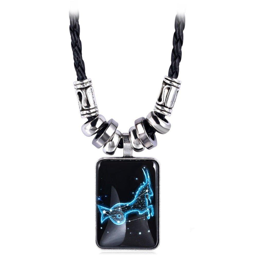 Collier pendentif signe astrologique rond plein minimaliste moderne - MonPendentif