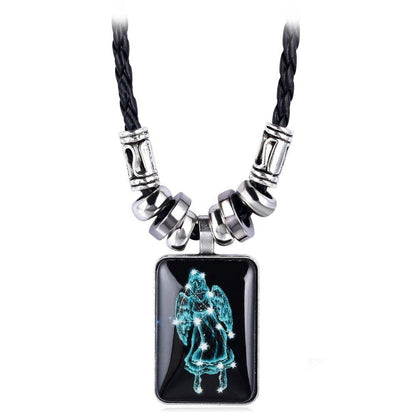 Collier pendentif signe astrologique rond plein minimaliste moderne - MonPendentif