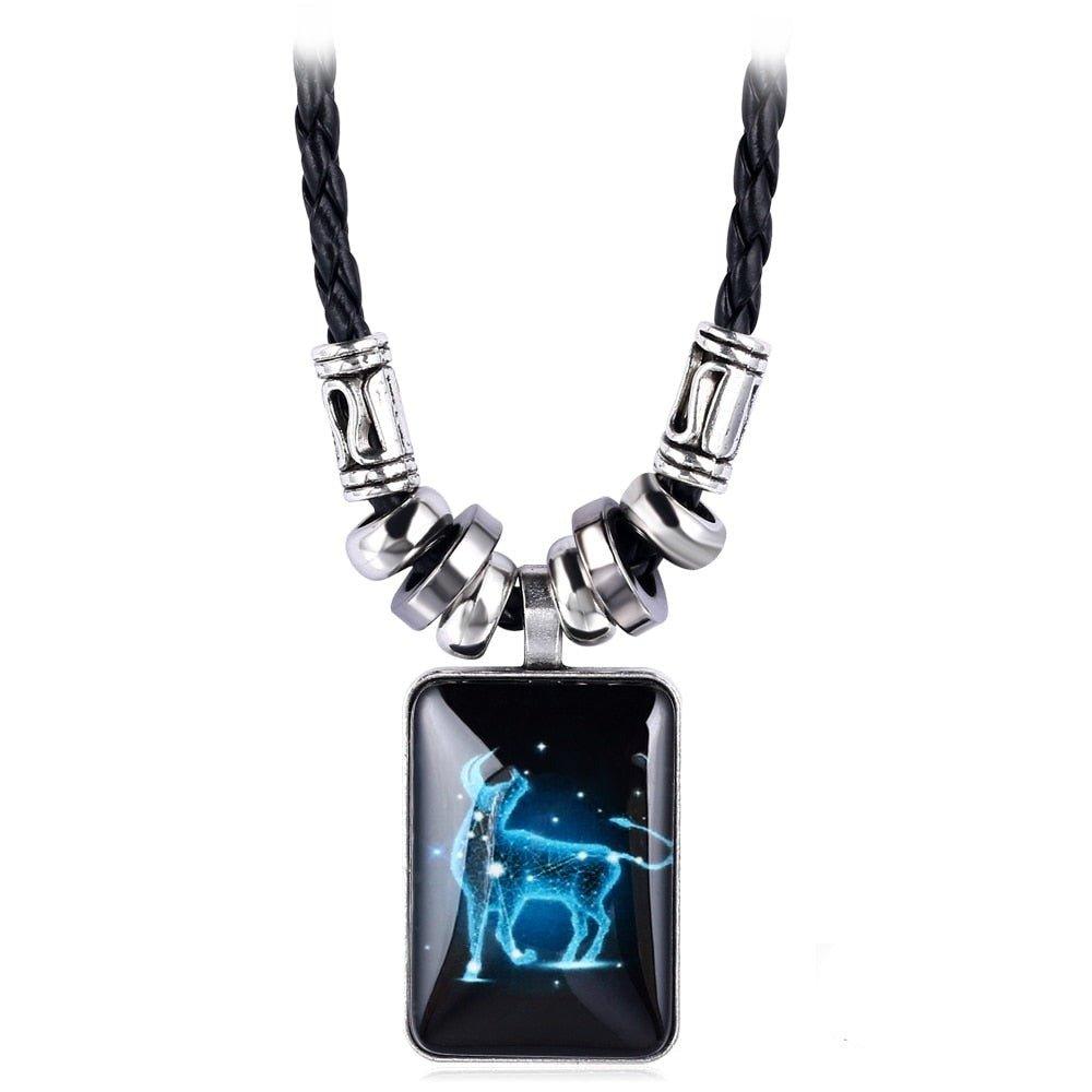 Collier pendentif signe astrologique rond plein minimaliste moderne - MonPendentif