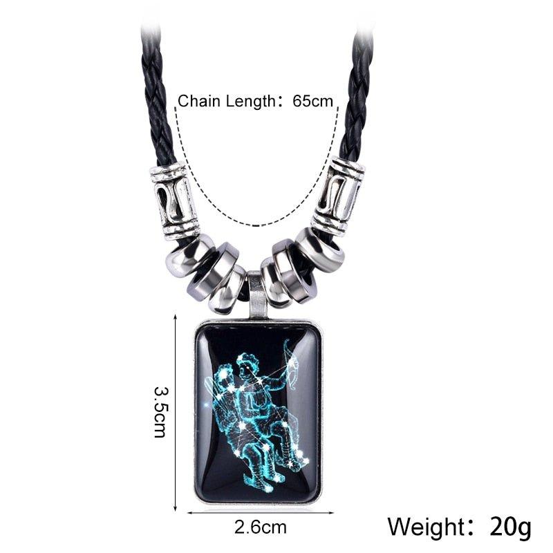 Collier pendentif signe astrologique rond plein minimaliste moderne